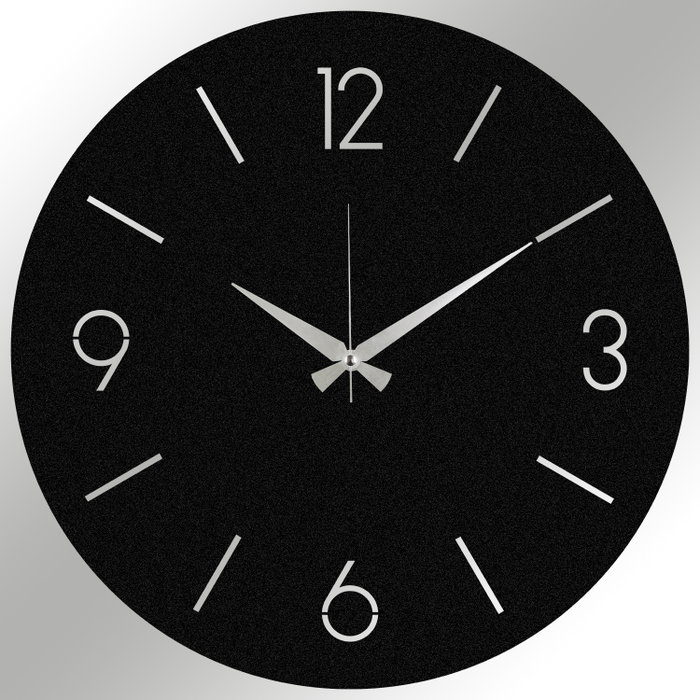 Wallity Reloj de Pared Decorativo de Metal Negro